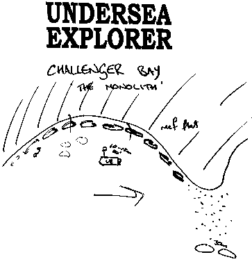 The site map of Challenger Bay for the first dive briefing